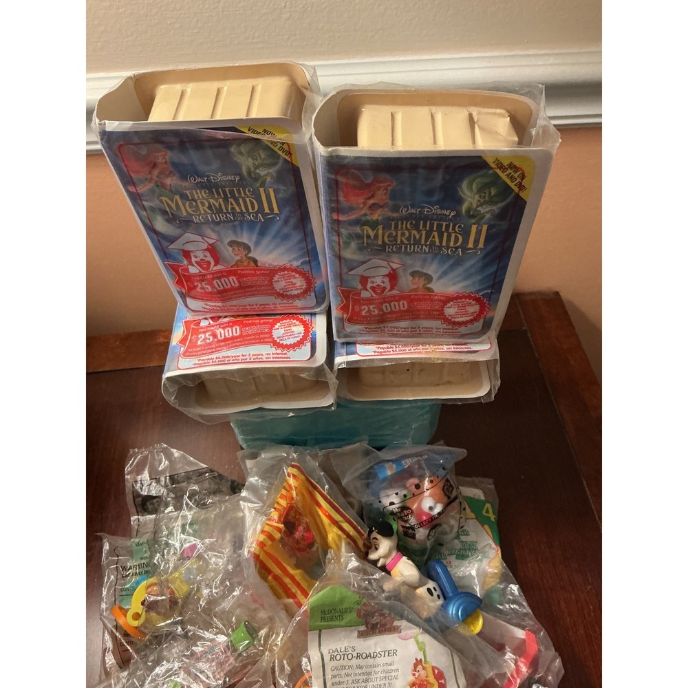 VTG‎ McDonalds Happy Meal Toy Bundle Disney Little Mermaid Barbie Toy Story NIP - Picture 3 of 4